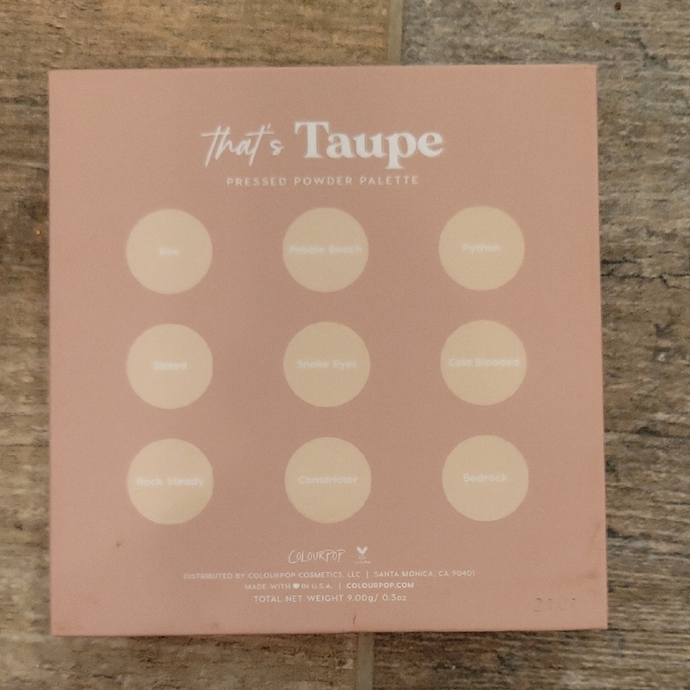 ColourPop That's Taupe Eyeshadow Palette NWT - Picture 5 of 9